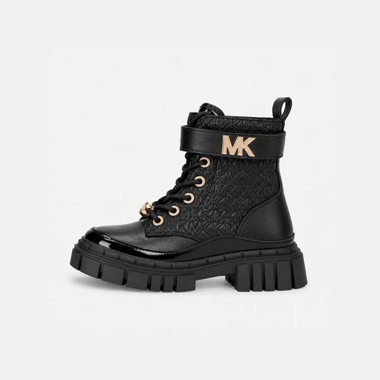 Michael Kors Blake Anfibi Neri Bambina con Logo All Over