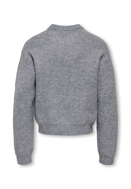 ONLY KIDS MAGLIONE grigio a girocollo con cagnolino Bambine e ragazze 15361854.GRIG_