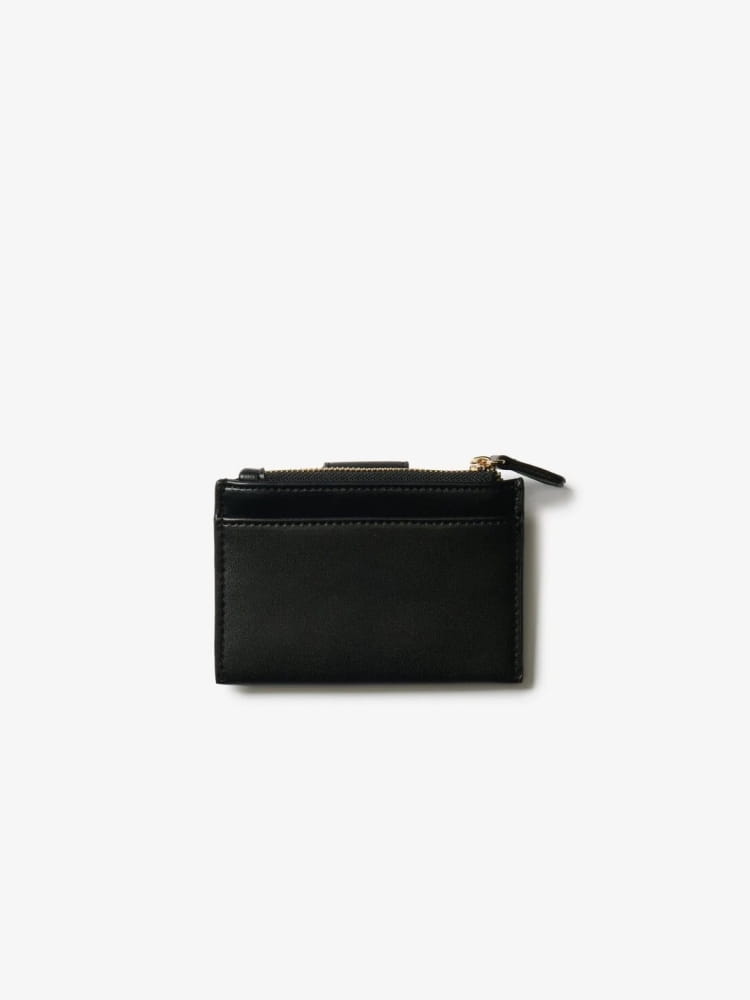 Blauer portafoglio nero donna logo sul davanti | Misure 8 x 12 cm