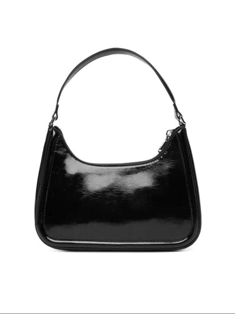 Calvin Klein borsa nera lucida donna maxi logo