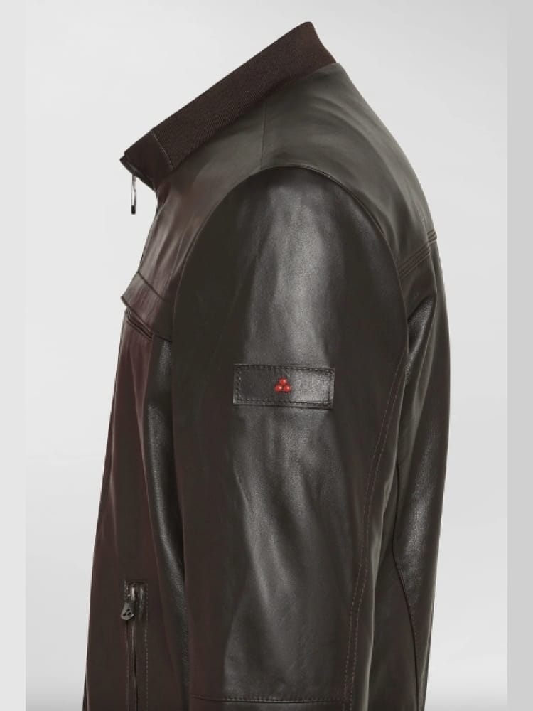 Peuterey giubbotto marrone uomo mini logo