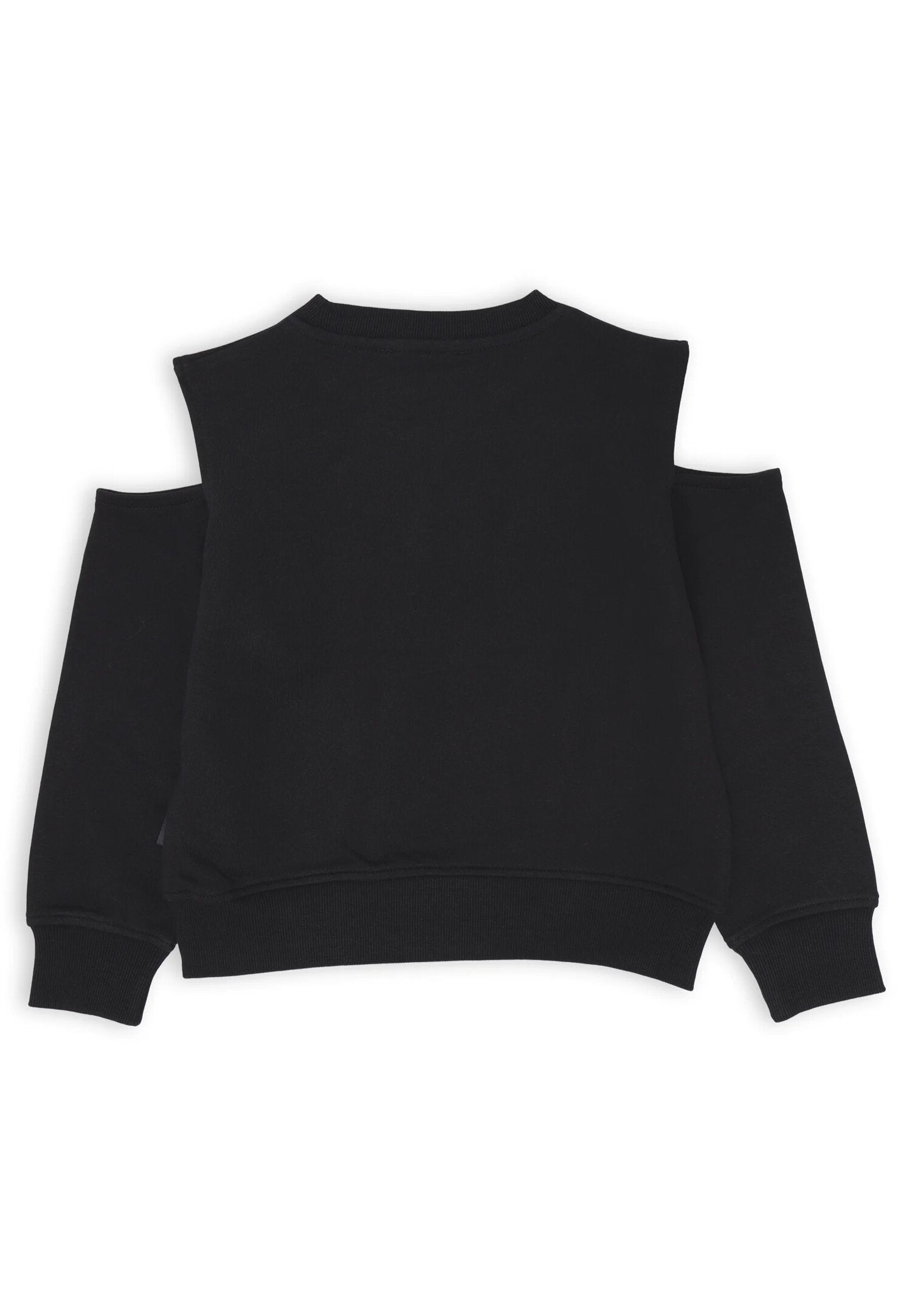 John Richmond Felpa Bambina Black 2-16 anni Logo Paillettes John Richmond Felpa Bambina Black 2-16 anni Logo Paillettes