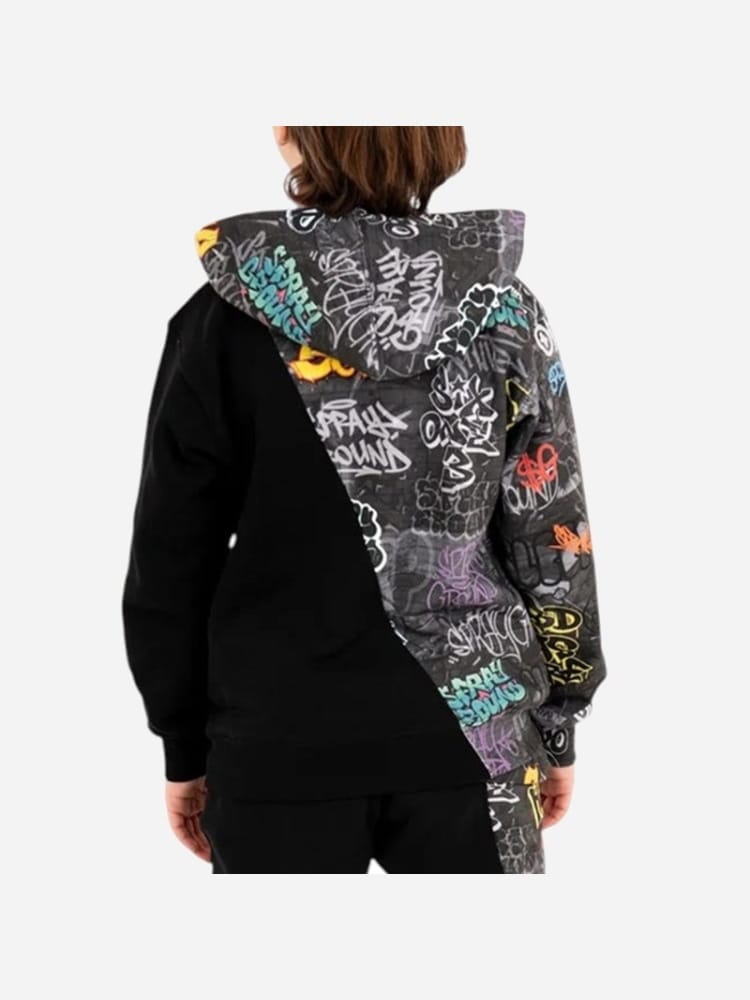 Sprayground felpa nera bambino all over