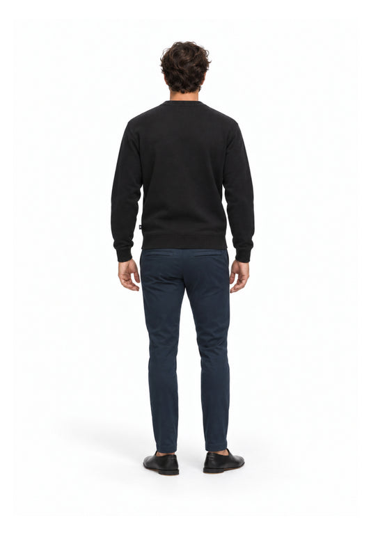 John Richmond maglia NERO IN LANA RASATA CON MINI LOGO Uomo uma26169ma.ne_