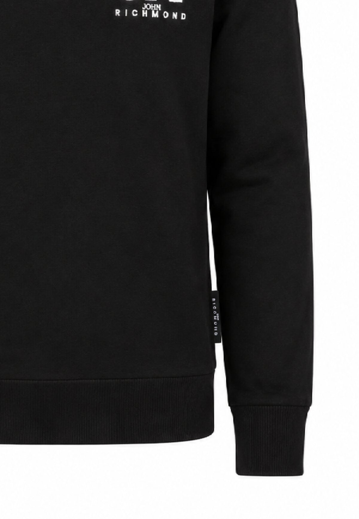John Richmond maglia nera con logo JR sul petto Bambini e ragazzi rba26168ma.ne_