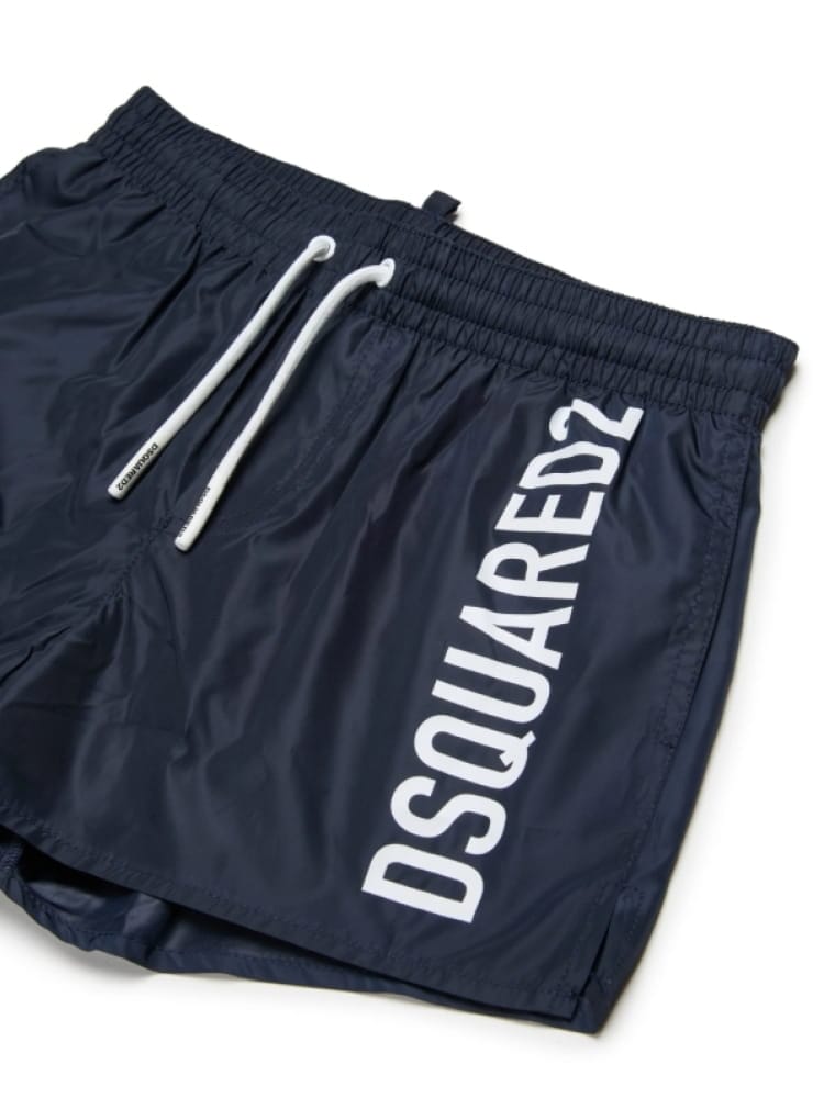 Dsquared costume da bagno kids/junior blu navy con logo Bambino