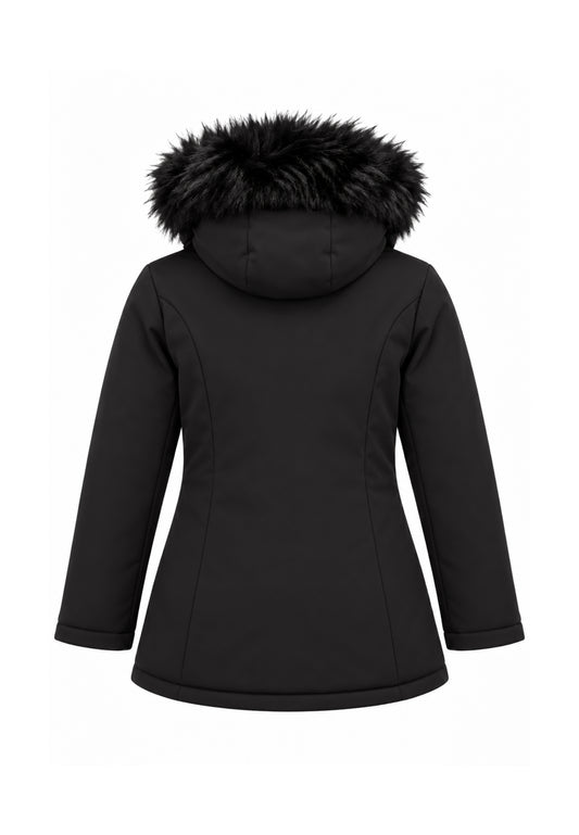 REFRIGIWEAR GIUBBINO NERO IN SOFTSHELL CON PELLICCIA Bambine e ragazze RG2603CW26.NE_