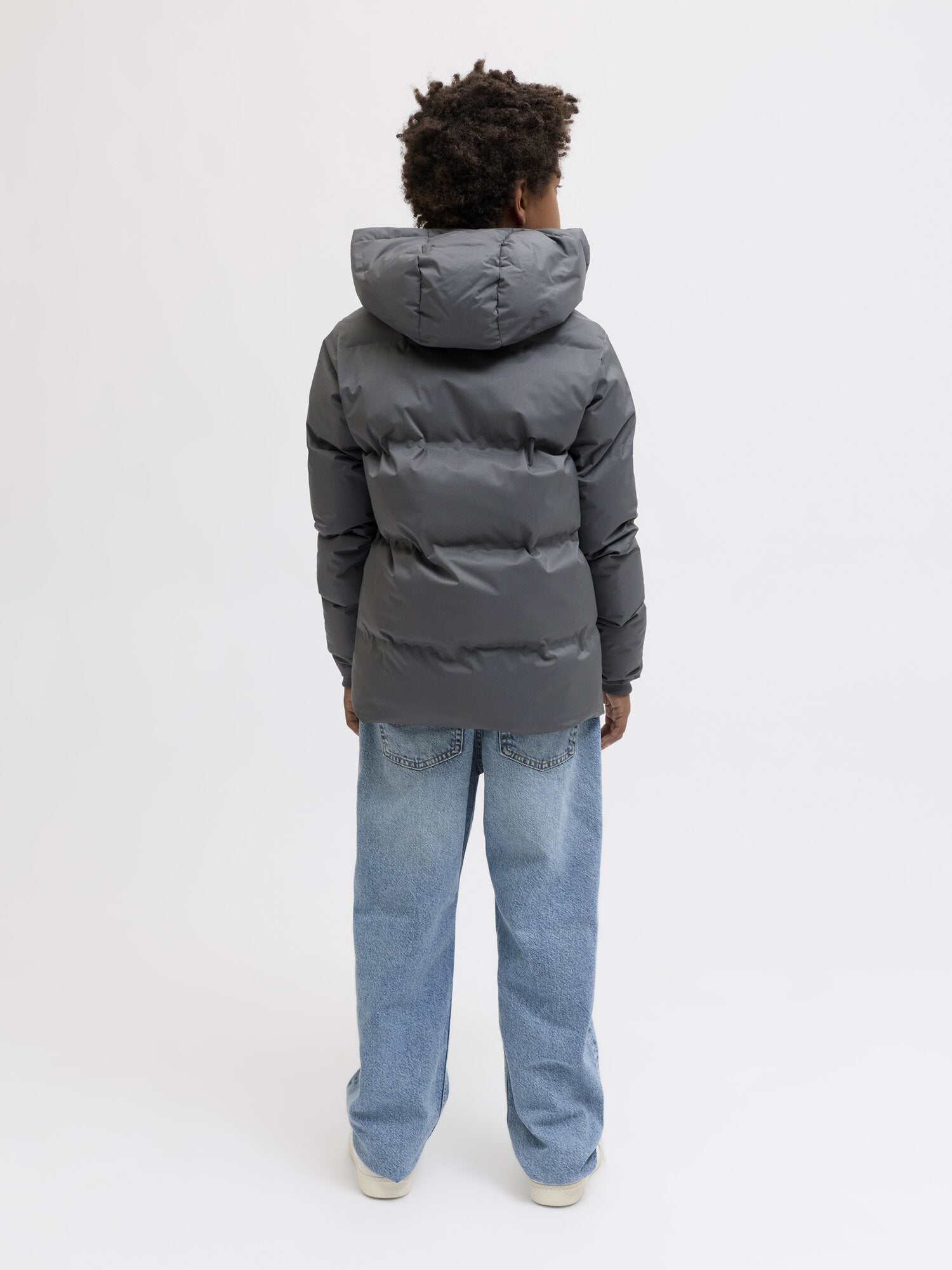Jack & Jones Junior Giubbotto Grigio Bambino In Nylon Con Cappuccio Invernale Jack & Jones Junior Giubbotto Grigio Bambino In Nylon Con Cappuccio Invernale