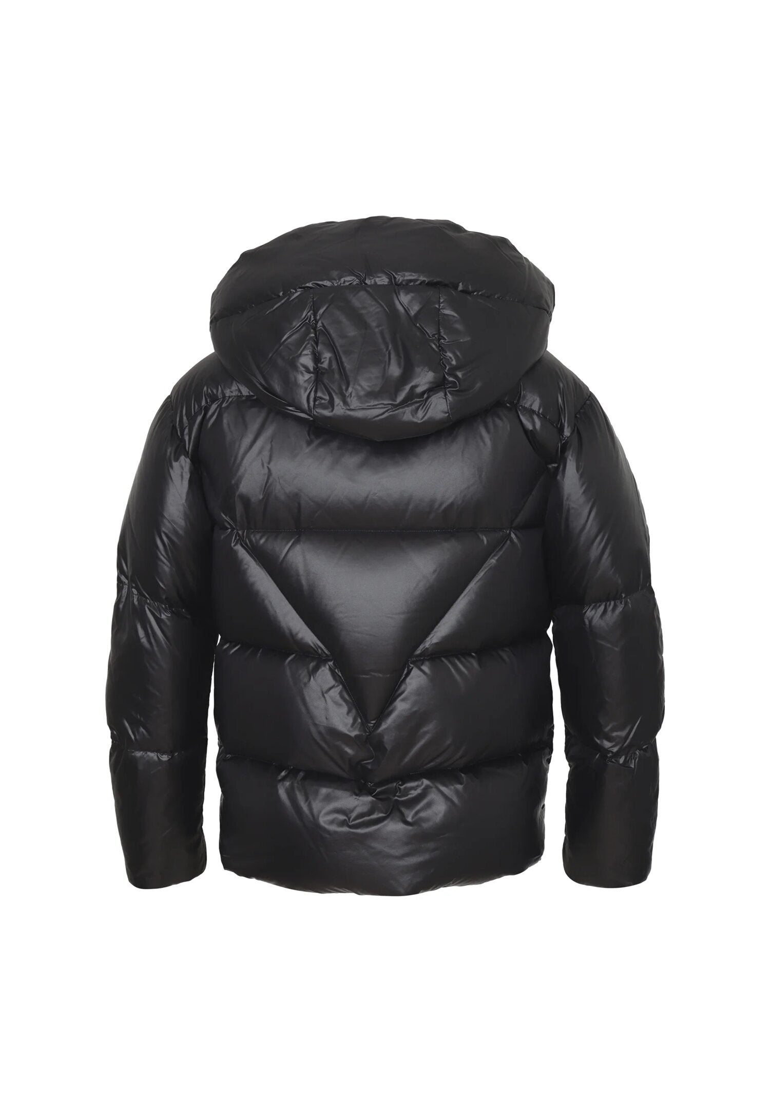 Peuterey piumino invernale bambino nero imbottito in piuma con cappuccio Peuterey piumino invernale bambino nero imbottito in piuma con cappuccio