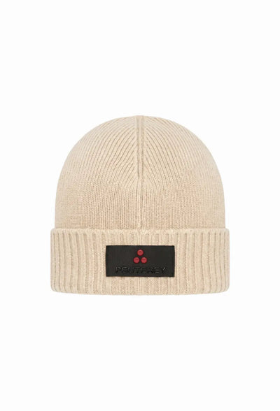 Peuterey CAPPELLO PANNA IN LANA RASATA CON LOGO CENTRALE Bambini e ragazzi SILLI 03 KID.PANNA_