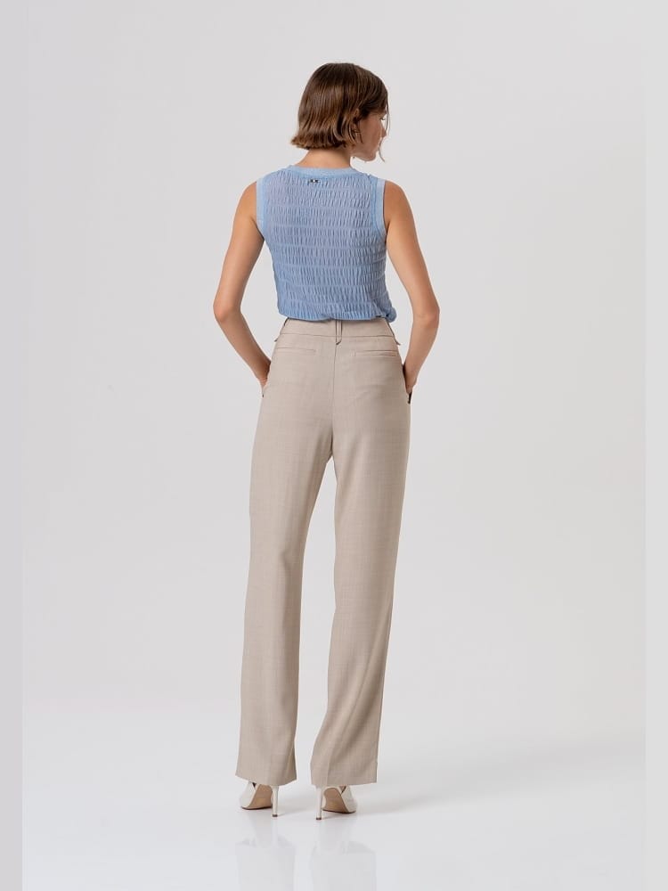 Fracomina pantalone regular chino beige melange