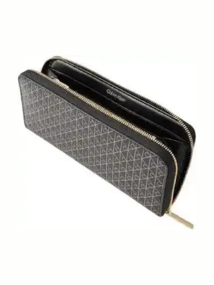 Calvin Klein portafoglio nero donna logo all over | Misure: 19 x 10 x 2 cm