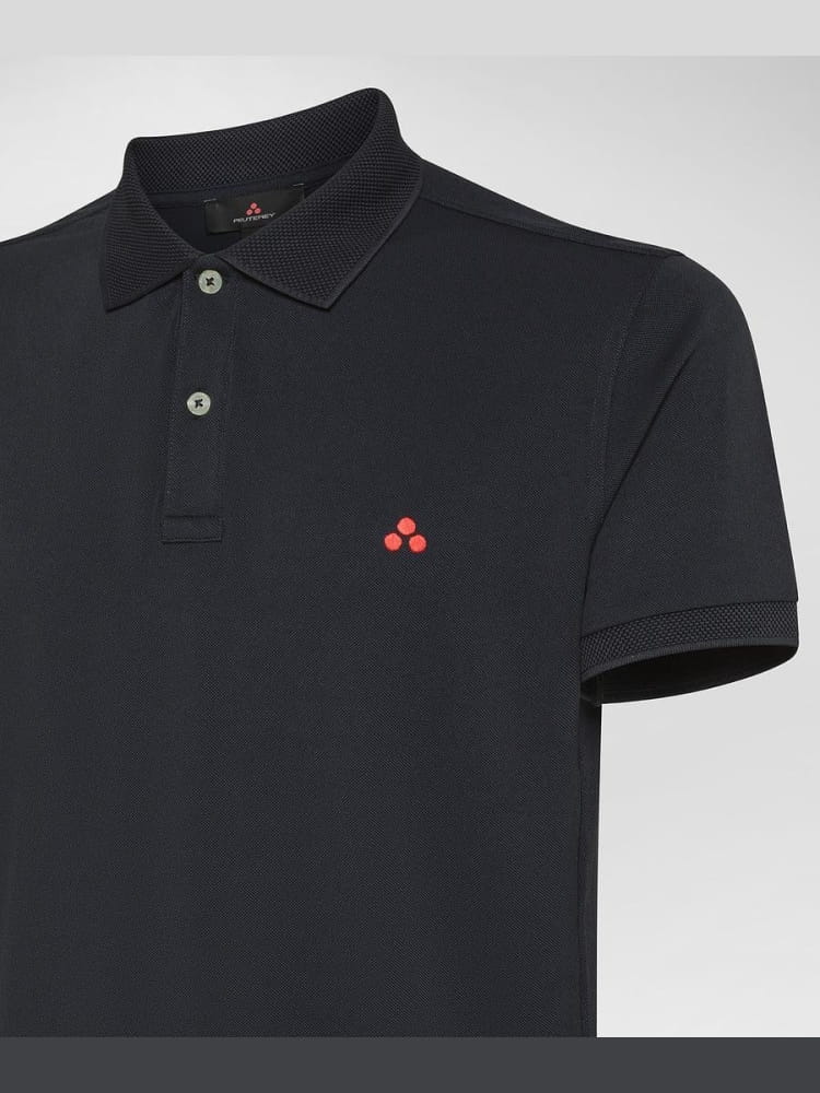 Peuterey polo blu navy uomo mini logo