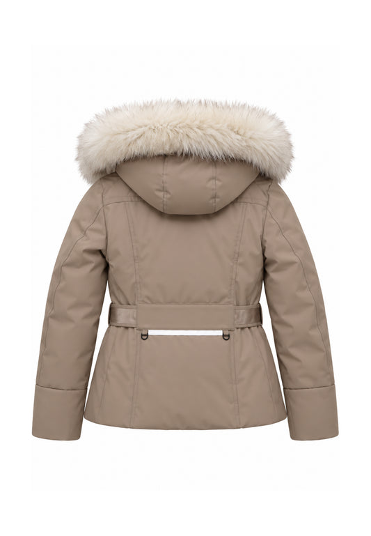 Peuterey GIUBBOTTO BEIGE CON CINTURA Bambine e ragazze MOONLIGHT TA 03 FUR KID.BEIGE_