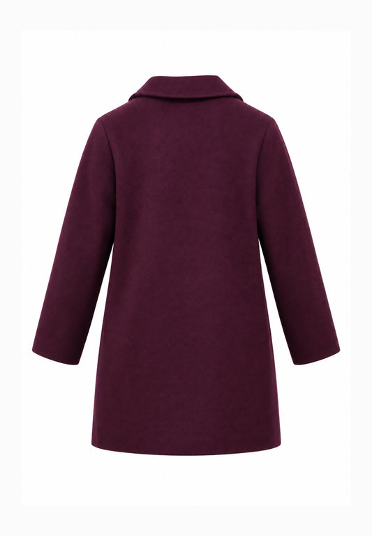 Kocca Junior cappotto bordeaux con bottoni linea dritta Bambina e Ragazza yolando.bordò_