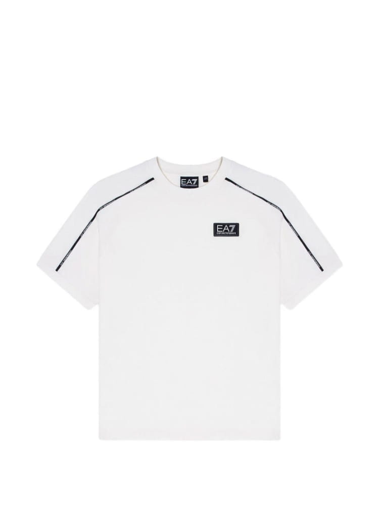 Emporio Armani t-shirt kids/junior in cotone bianco con perfilo logo