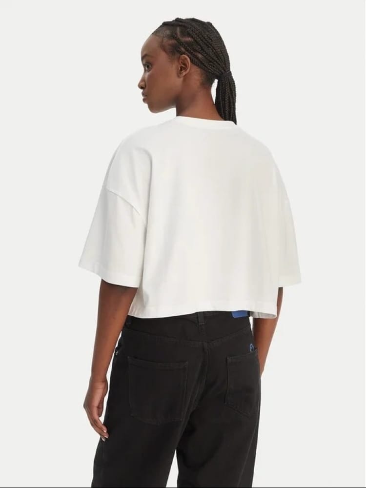 Calvin Klein tshirt bianca donna maxi logo