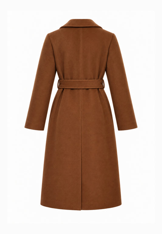 Kocca Junior cappotto marrone lungo con bottoni e cintura Bambina e Ragazza welff.marrone_