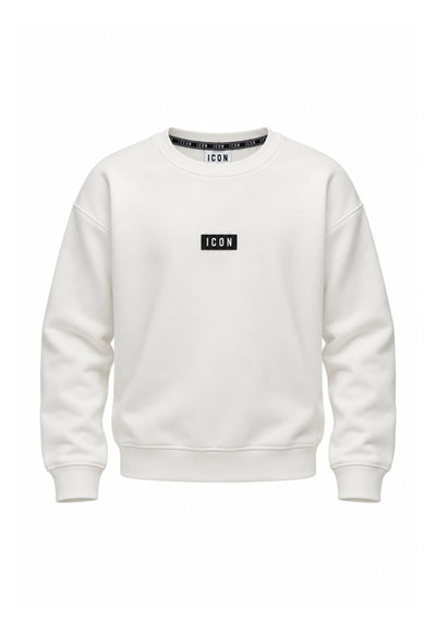 ICON FELPA PANNA GIROCOLLO CON MINI LOGO NERO Bambini e ragazzi ibsw001452.panna_