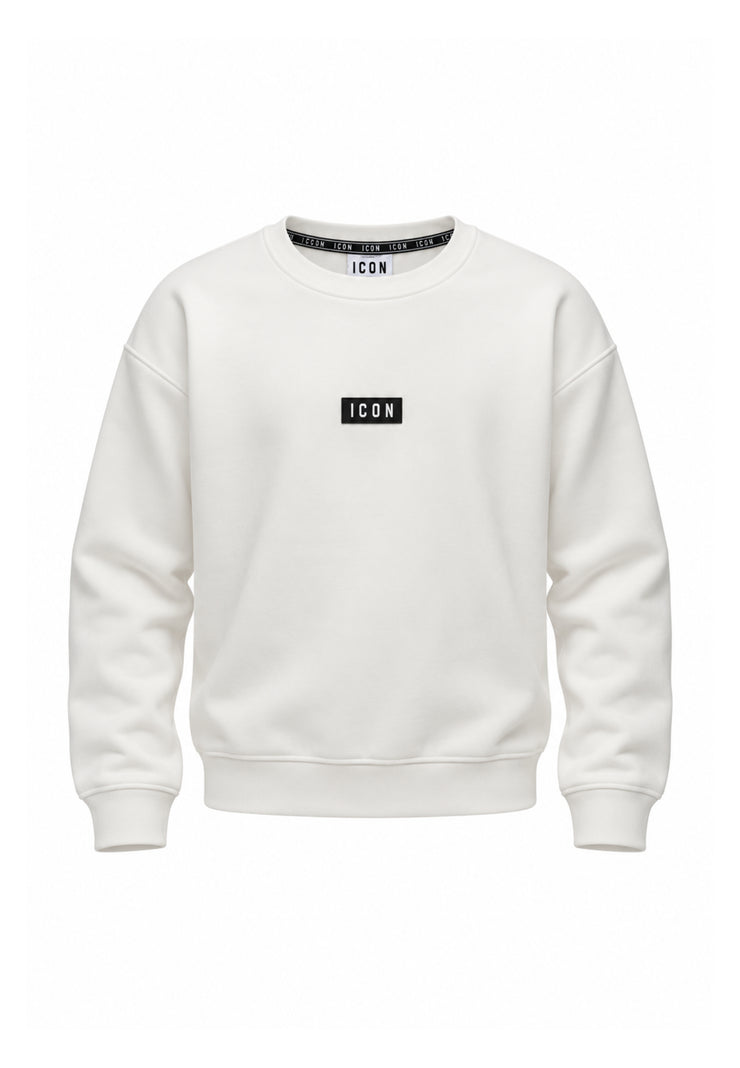 ICON FELPA PANNA GIROCOLLO CON MINI LOGO NERO Bambini e ragazzi ibsw001452.panna_