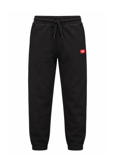 Diesel PANTALONI NERI DA TUTA CON MINI LOGO ROSSO Bambini e ragazzi PXGIN.NE_