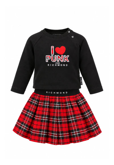 John Richmond completo t shirt + gonna Bambine e ragazze ria26085ts+ria26079go.ne_