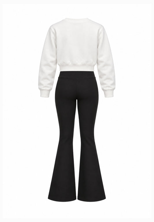 JUST CAVALLI completo bianco con felpa a girocollo e leggings Bambine e ragazze jga26176fe.bia_