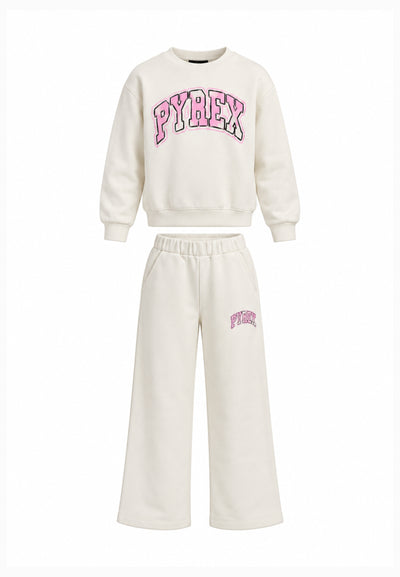 Pyrex TUTA COMPLETA PANNA CON LOGO GRAFFITI CENTRALE Bambine e ragazze 26IPK46321.PANNA_