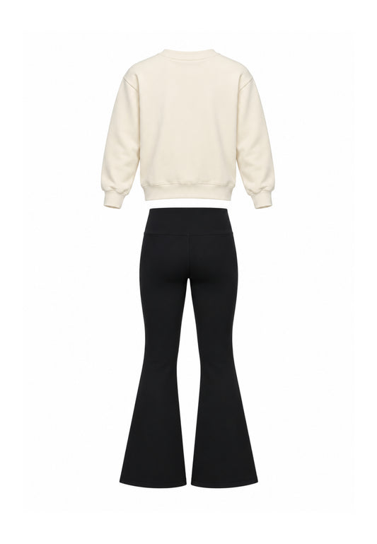 Pyrex COMPLETO PANNA CON FELPA E LEGGINGS Bambine e ragazze 26IPK46305.PANNA_