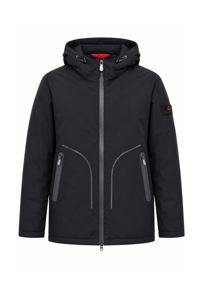 Peuterey GIUBBOTTO NERO CON CAPPUCCIO E TASCHE CON ZIP Bambini e ragazzi SATORU KID.NE_