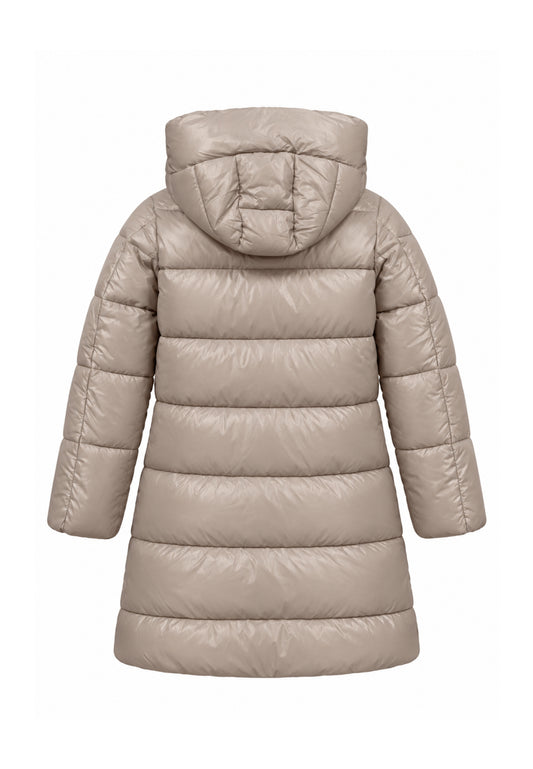 Save the Duck GIUBBOTTO BEIGE LUNGO A LINEA DRITTA Bambine e ragazze 10-J45510G.BEIGE_
