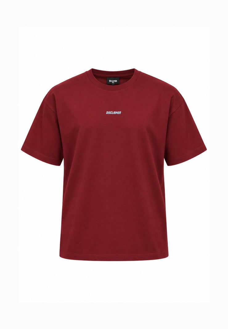 Disclaimer T SHIRT BORDEAUX A MEZZE MANICHE LOGO MAXI RETRO Bambini e ragazzi 26IDK59102.BORDEAUX_