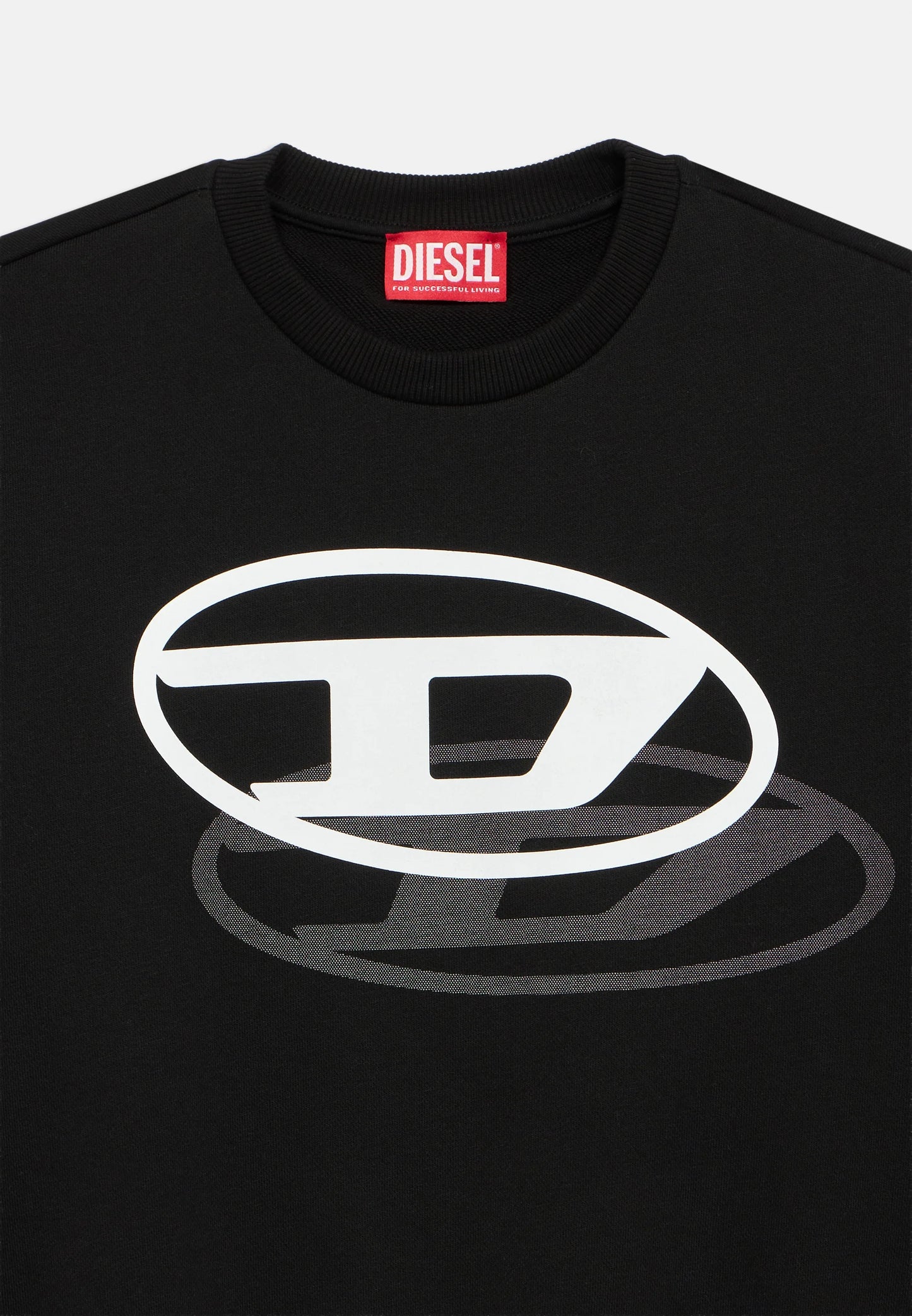 Diesel FELPA NEGA CON LOGO MAXI CENTRALE Bambini e ragazzi SVALEOVER.NE_