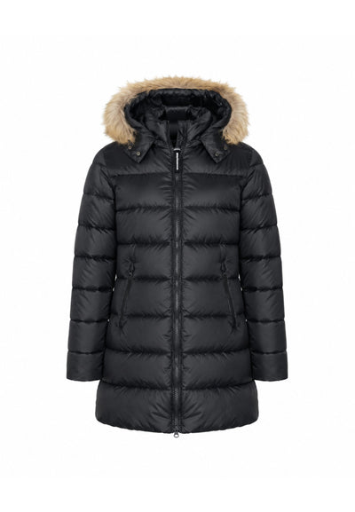 Bomboogie GIUBBOTTO Nero TRAPUNTATO CON CAPPUCCIO E PELLICCIA NATURALE Bambine e ragazze CG363VTDLC6.NE_