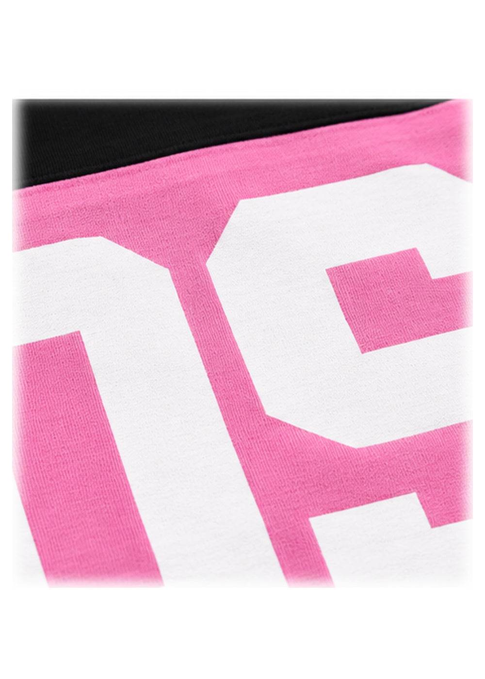 GCDS T-shirt Nera e Rosa Bambina in Cotone Maxi Logo AI26Z0GJQC608J105