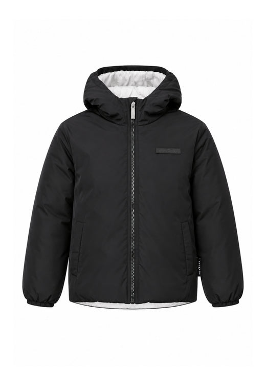 John Richmond GIUBBOTTO NERO REVERSIBILE CON CAPPUCCIO Bambini e ragazzi RBA26036GB.NE_