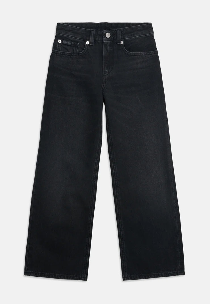 CALVIN KLEIN JEANS nero zampa larga bambina a cinque tasche Bambine e ragazze LVCKFJC08G1BY.NE_