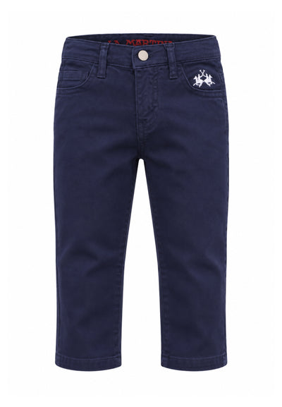 LA MARTINA pantalone blu logo ricamo Bambini e ragazzi mab0089.blu_