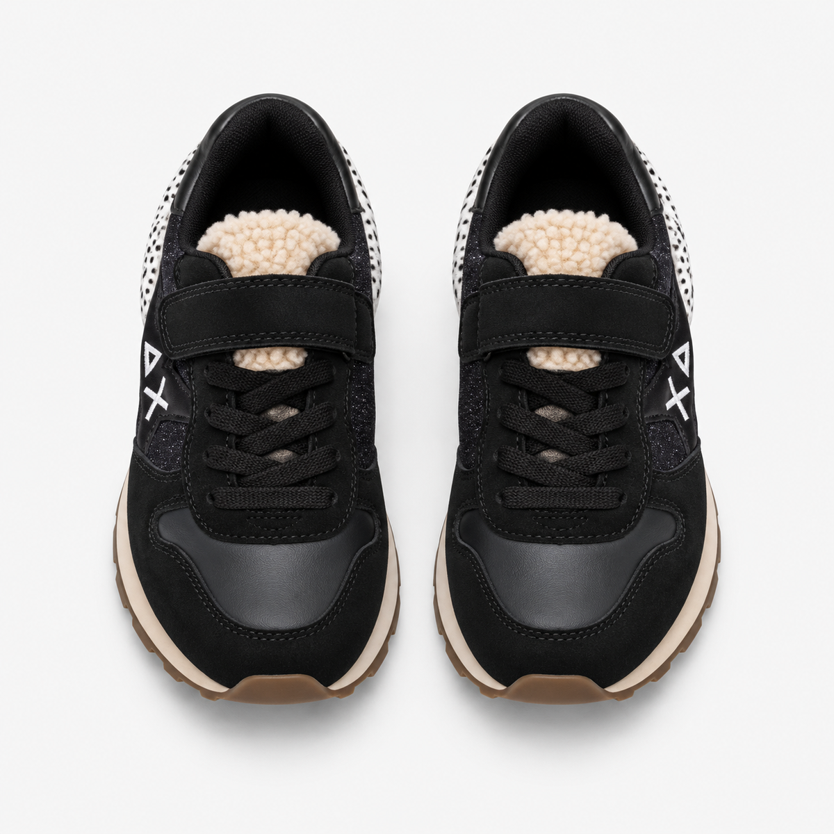 SUN68 Stargirl Winter Vibe Sneakers Nere Bambina con Strappi