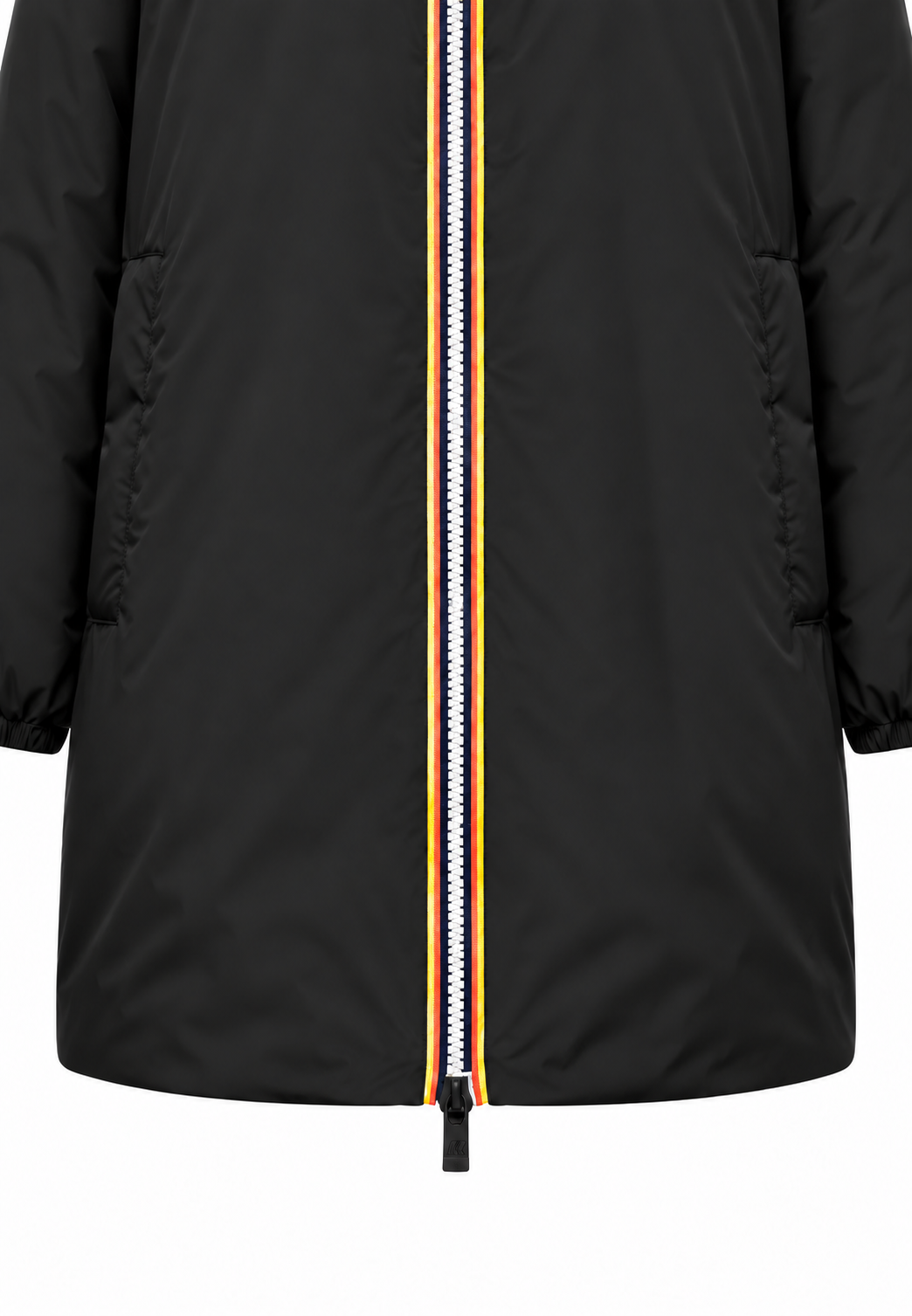 Kway nero unisex con cappuccio interno caldo