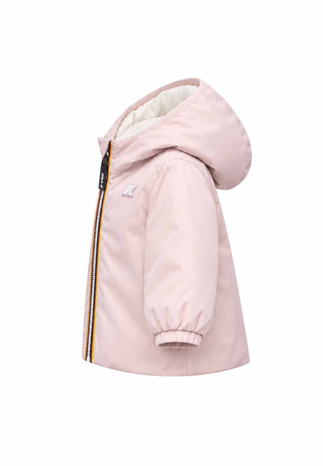 K-Way Paris Giacca bambina Jack ST Warm Double Reversibile Rosa Cipria/Bianco