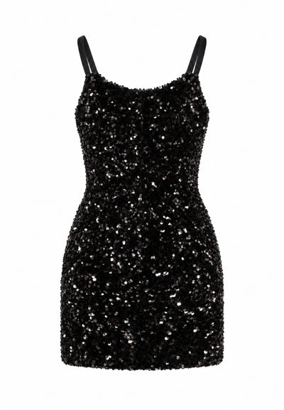 MARC ELLIS abito NERO CORTO CON PAILLETTES Bambine e ragazze jmjdr03889.ne_