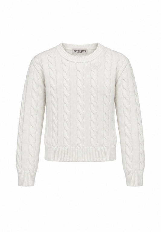 Roy Roger's maglia PANNA Treccia SAGOMATA Bambine e ragazze rh152/00.panna_