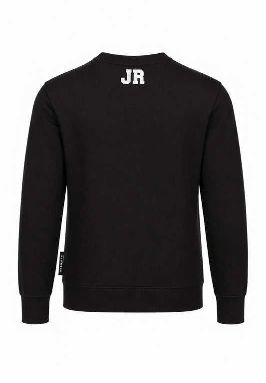 John Richmond maglione nero con scritta centrale Bambini e ragazzi rba26074ma.ne_