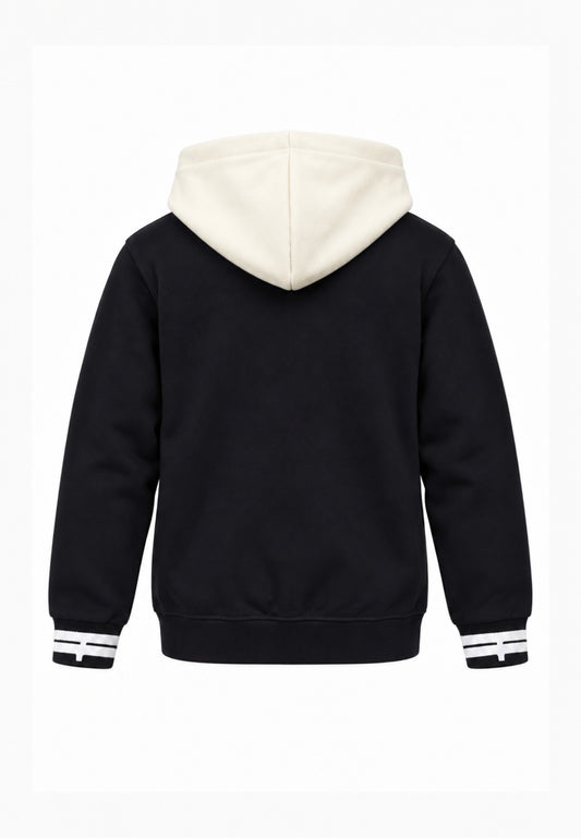 Disclaimer FELPA NERA CON CAPPUCCIO A CONTRASTO Bambini e ragazzi 26IDK59123.NE_