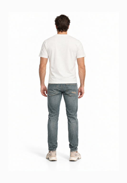 John Richmond T SHIRT PANNA A MEZZE MANICHE CON MINI LOGO Uomo UMA26291TS.PANNA_