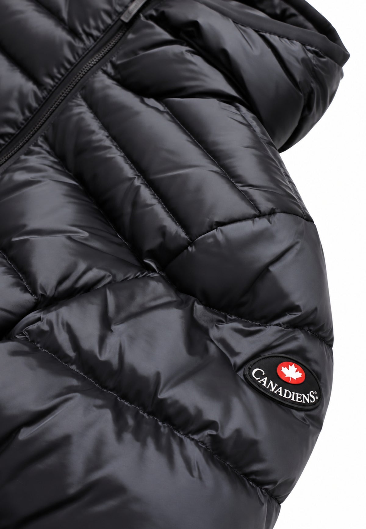 Canadiens Giubbotto nero trapuntato con cappuccio Uomo nordic fly 2.0/m.ne_