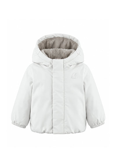 Kway giubbotto bianco con cappuccio bambino e neonato