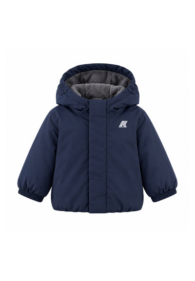 Kway giubbotto blu con cappuccio bambino e neonato