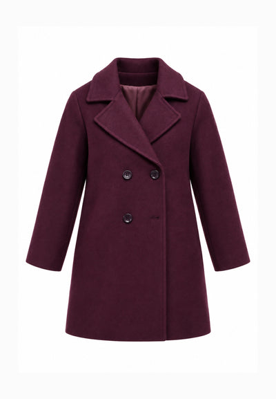 Kocca cappotto bordeaux con bottoni linea dritta Bambine e ragazze yolando.bordò_